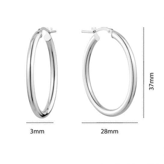 SS RHD 3MM MEDIUM OVAL HOOPS