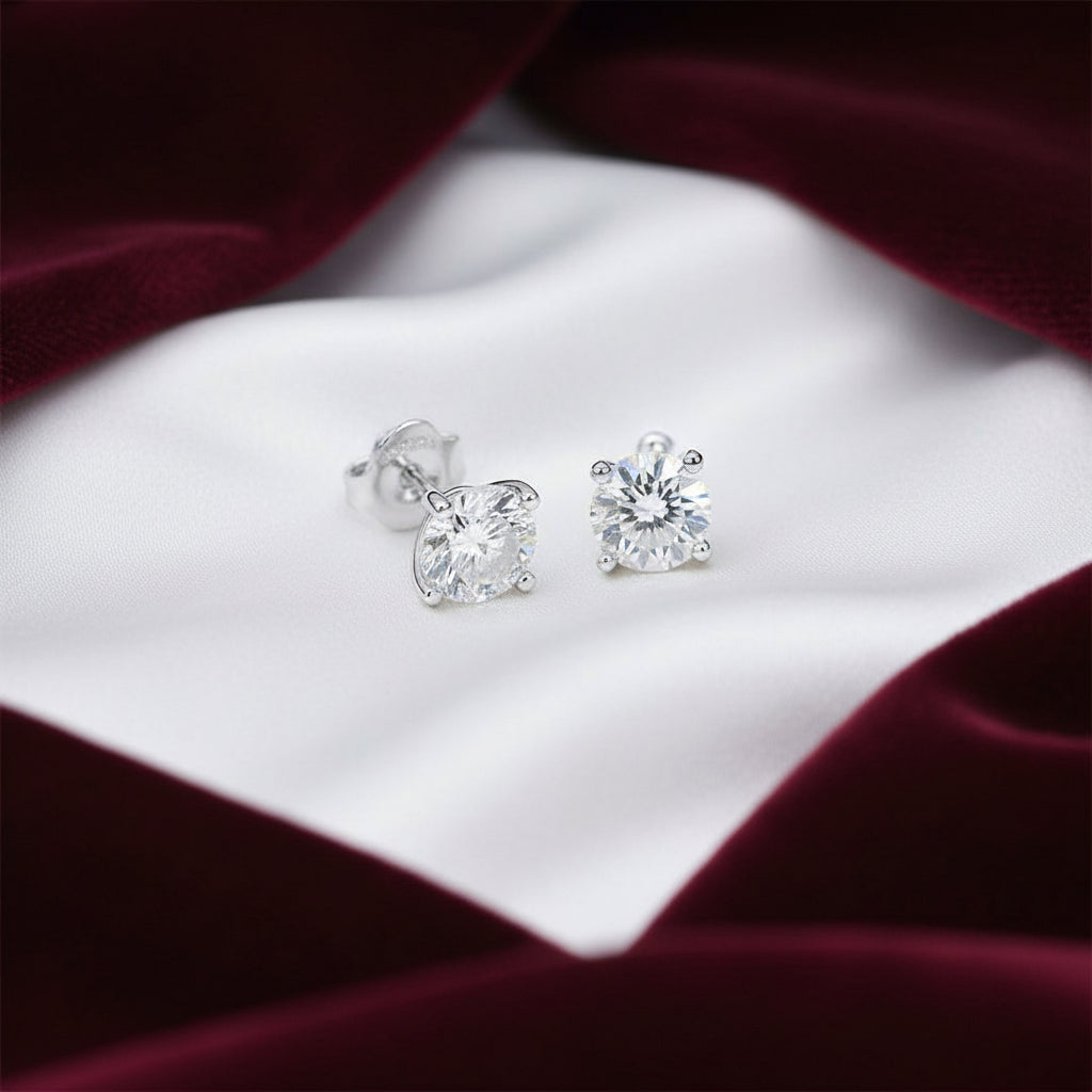 Sterling Silver Martini Stud with Cubic Zirconia