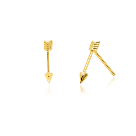 10K YG Mini Arrow Stud Earrings