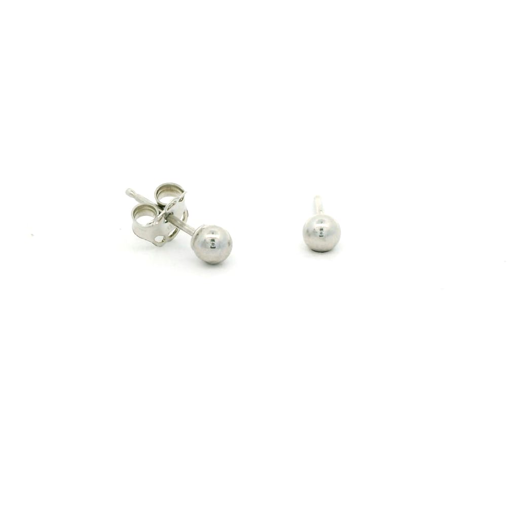 14K WG 3mm Ball Studs