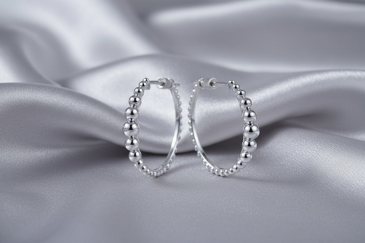 (S2205337) Sterling Silver Bujukan 25mm Classic Hoops "Gabriel & Co."