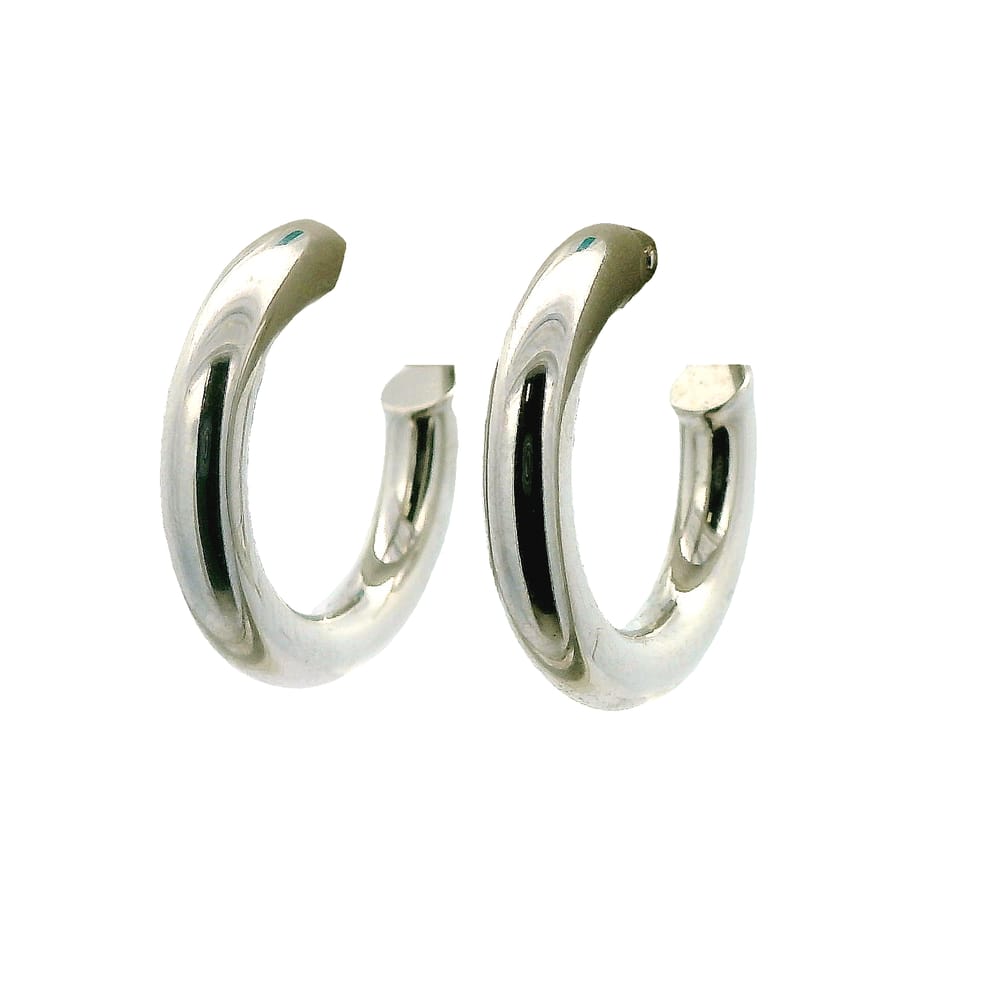 14K WG HOLLOW HOOPS