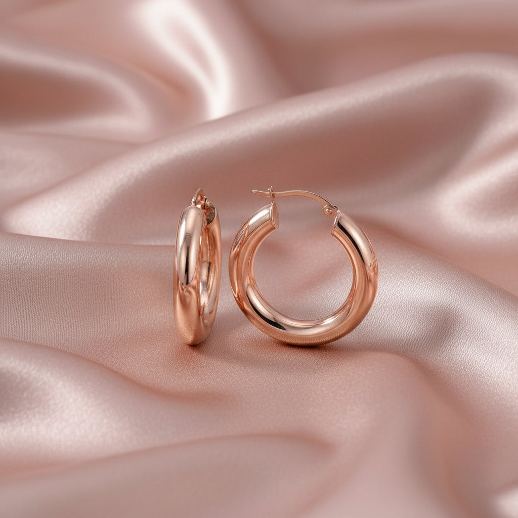 10K RG 4MM X 24MM CLASSIC HOOPS