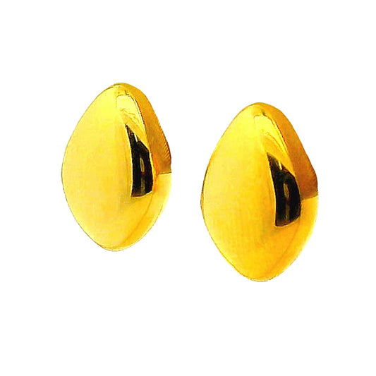 "BIRKS PEBBLE" 18K YG PEBBLE STUD EARRINGS