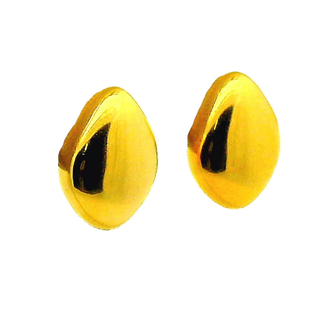 "BIRKS PEBBLE" 18K YG PEBBLE STUD EARRINGS