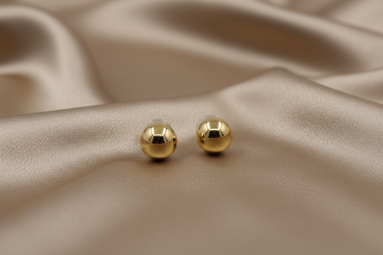14K YG 6mm Flat Ball Stud Earrings (copy)