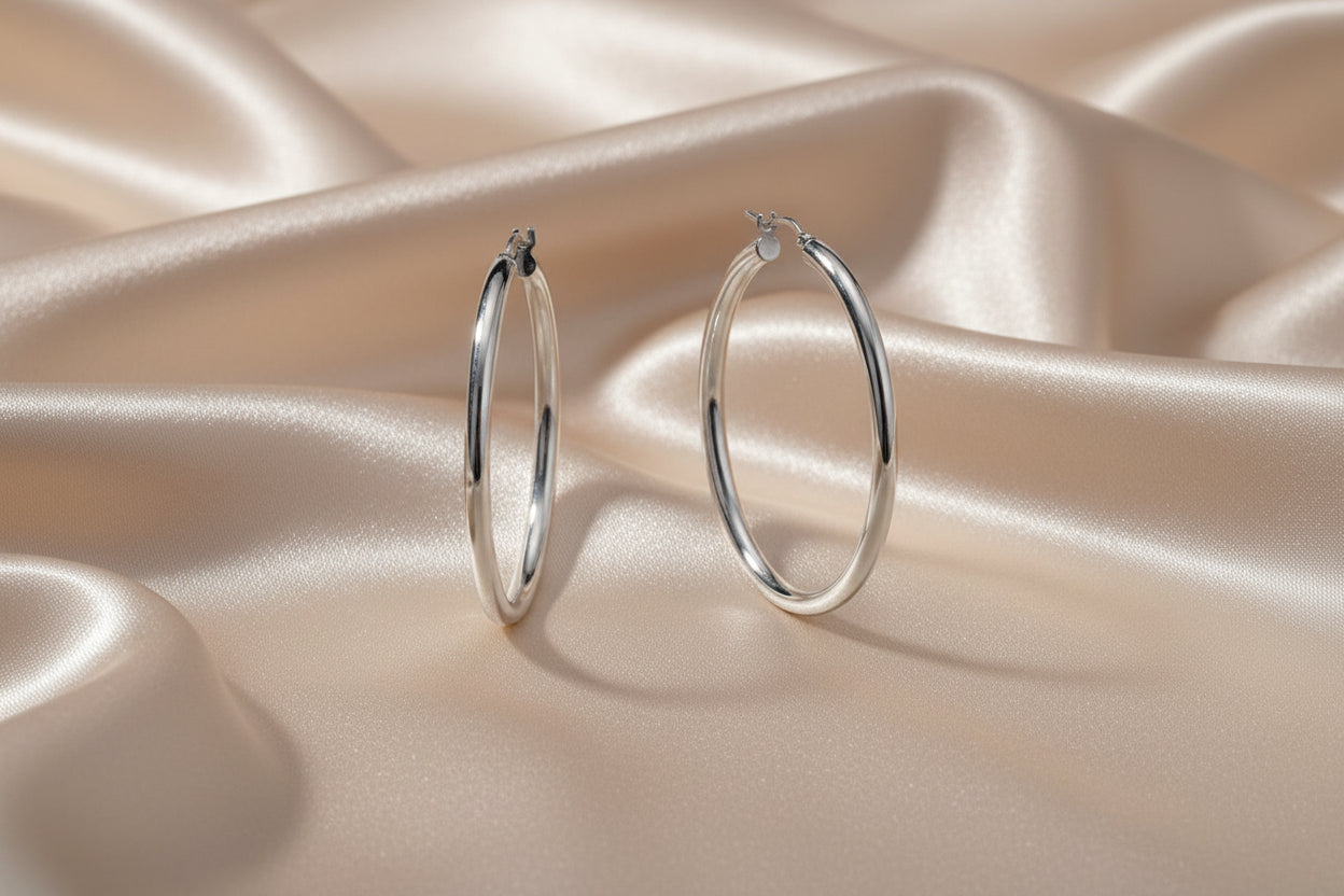 Sterling Silver Hoops 45mm