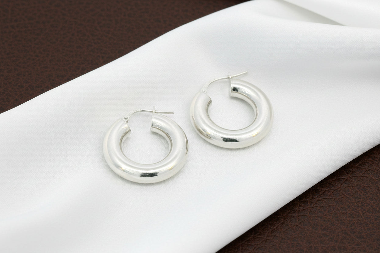 Sterling Silver RHD Hoops