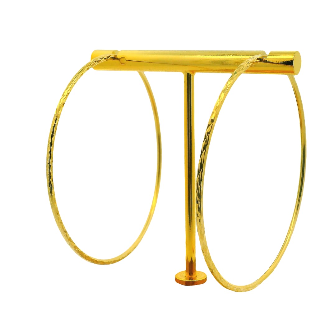 10K YG DIAMOND CUT HOOPS 55MM