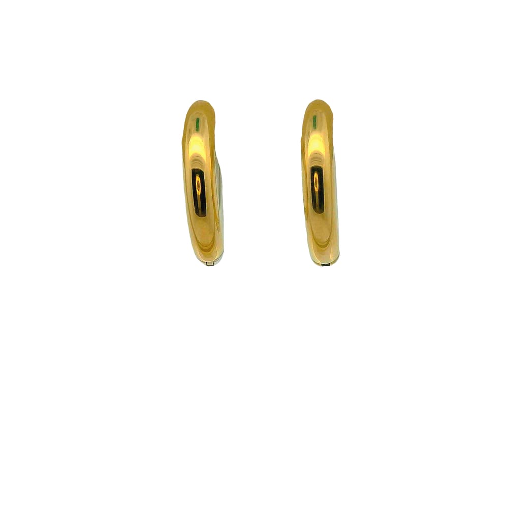 10K YG/WG Tubing Huggie Earrings