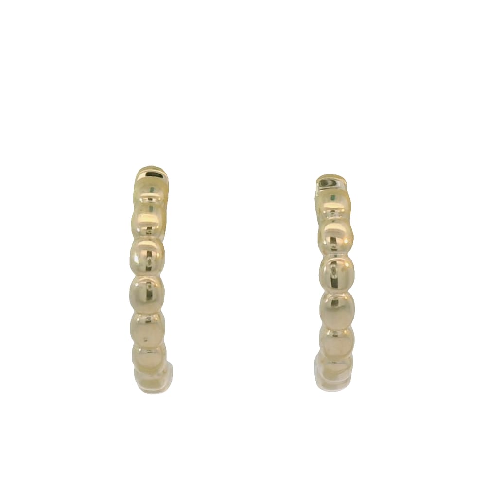 10K YG Half Ball Hoops w/ Posts