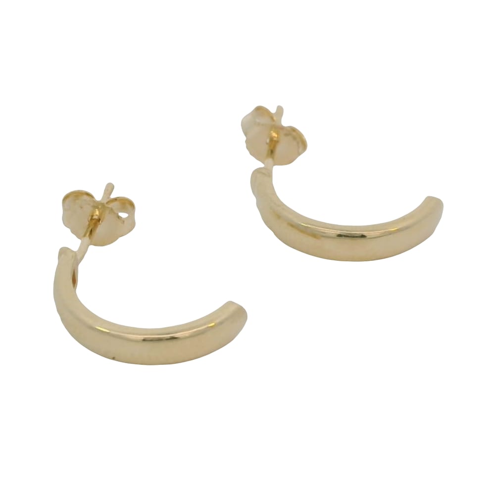 10K YG Half Hoops w/ Posts