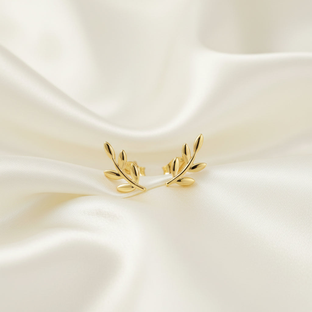 (S2205361) 14K YG Laurel Branch Studs "Gabriel & Co."