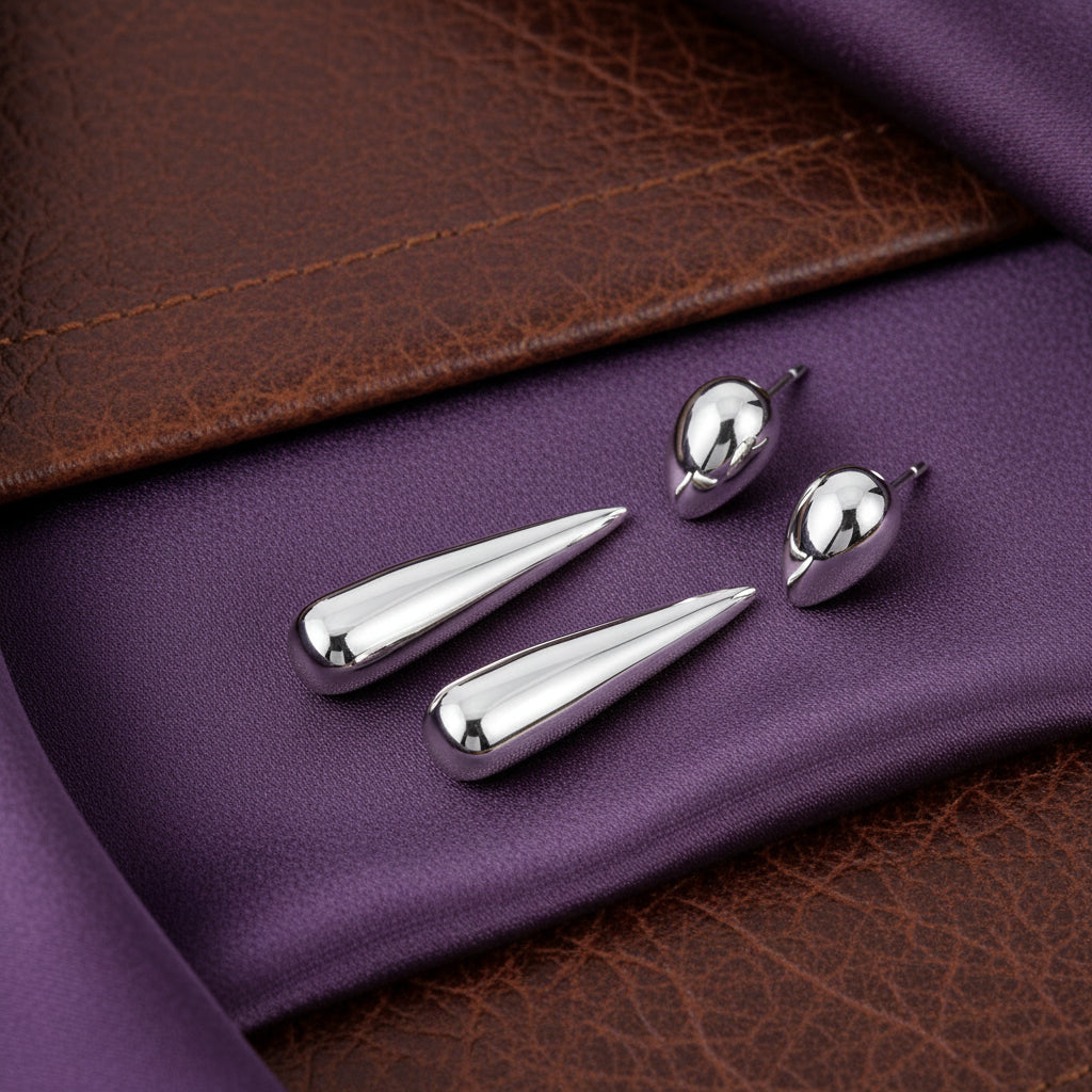 Sterling Silver Reversible Drop Earrings