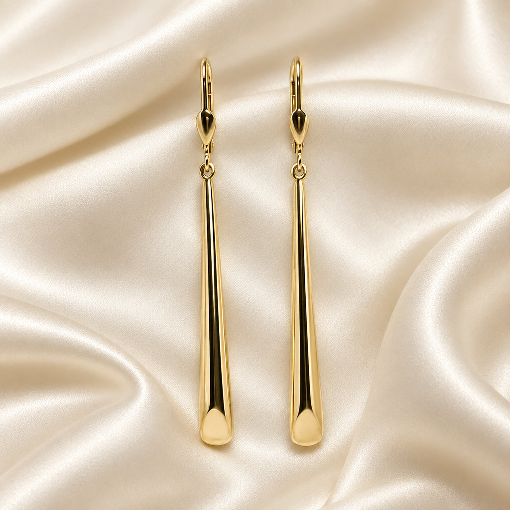 10K Yellow gold dangle earrings