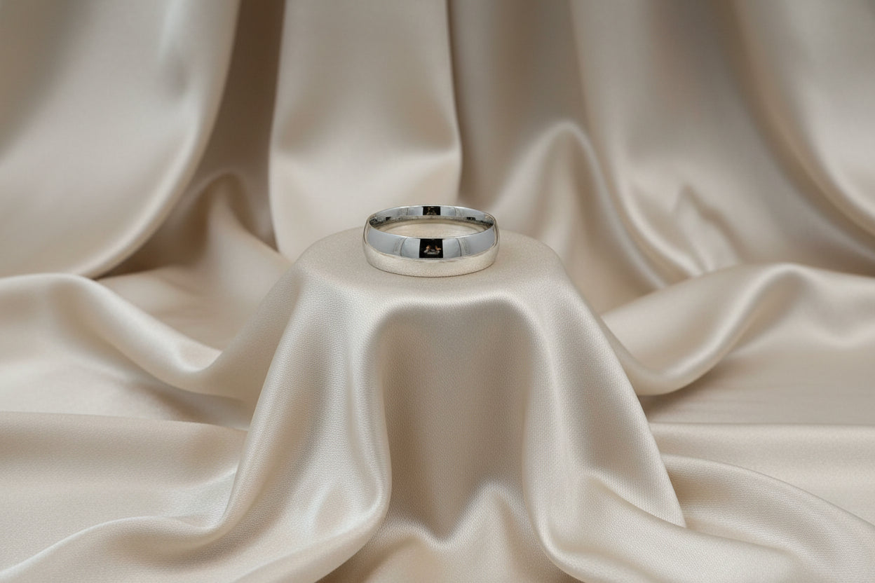 10K WG 6mm Domed Comfort Fit Band Size 9.5