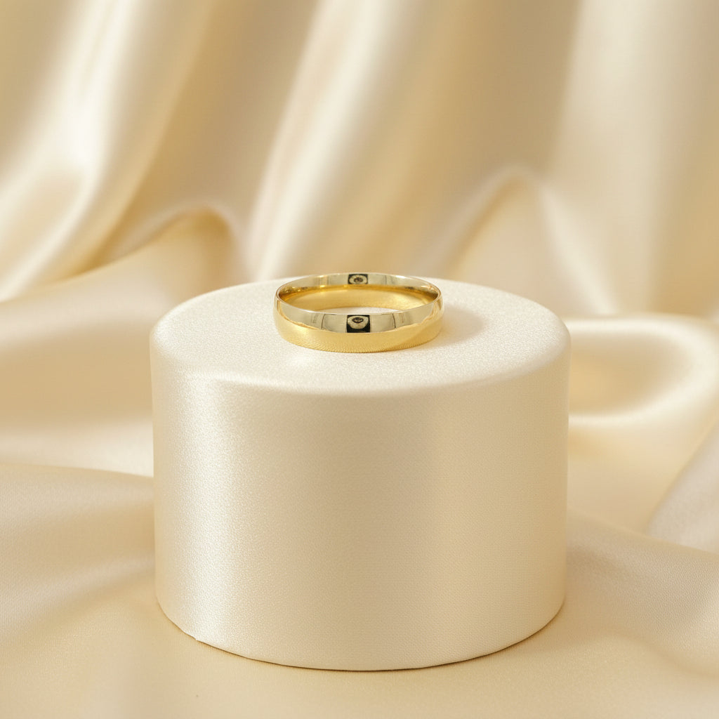 10K YG 5mm Domed Comfort Fit Band Size 10