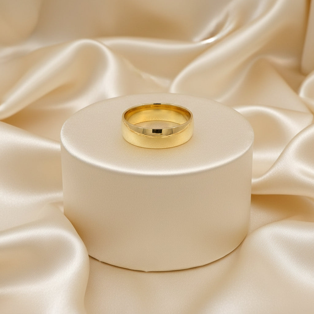 10K YG 6mm Domed Comfort Fit Band Size 10