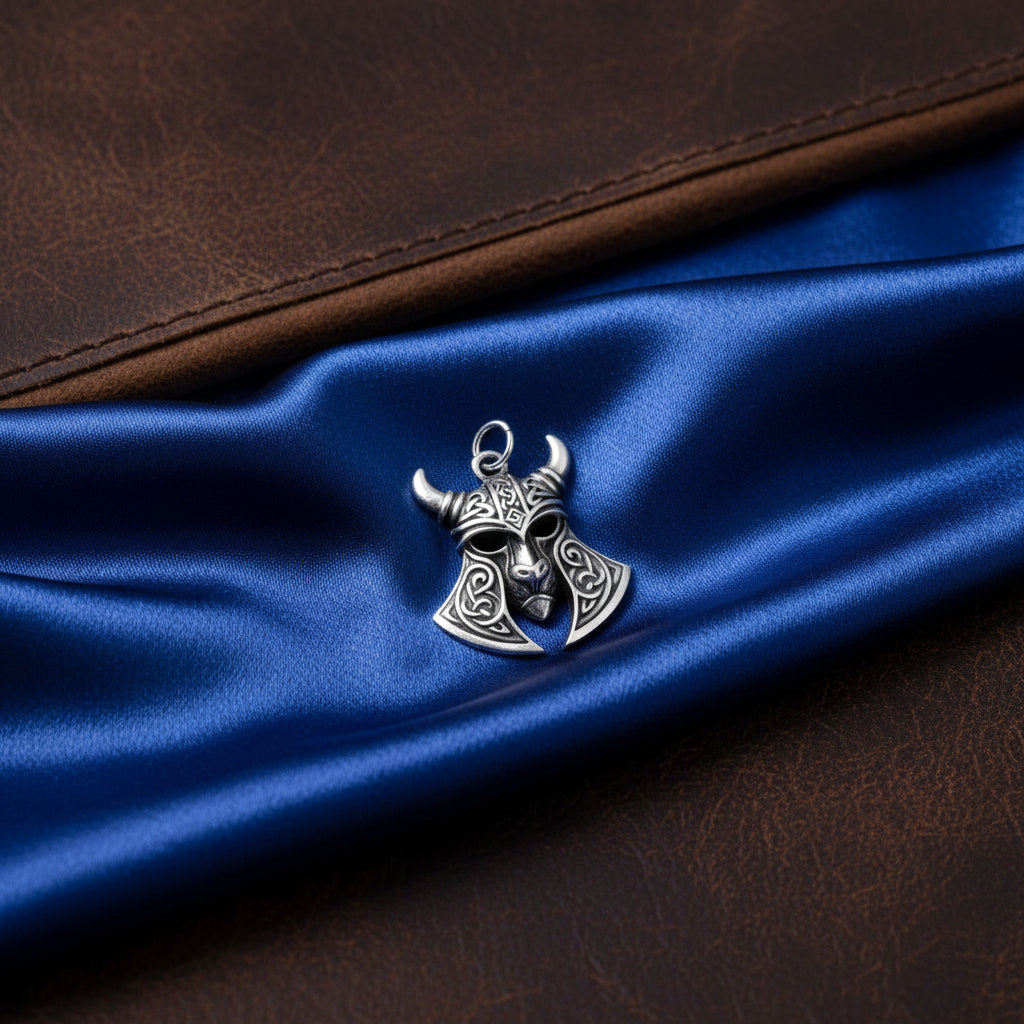 Oxidized Silver Viking Helmet Charm