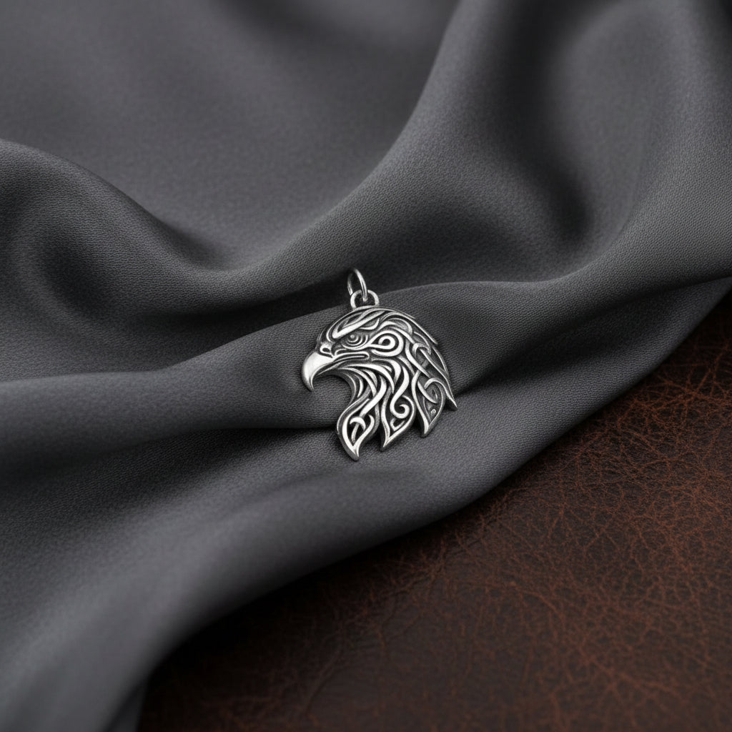 Oxidized Silver Eagle Charm