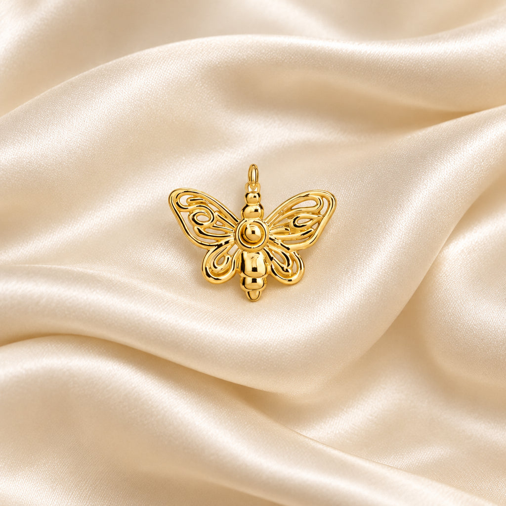 18k Vermeil over Sterling Silver Butterfly Charm