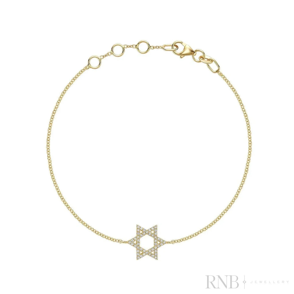 Star of David Diamond Bracelet