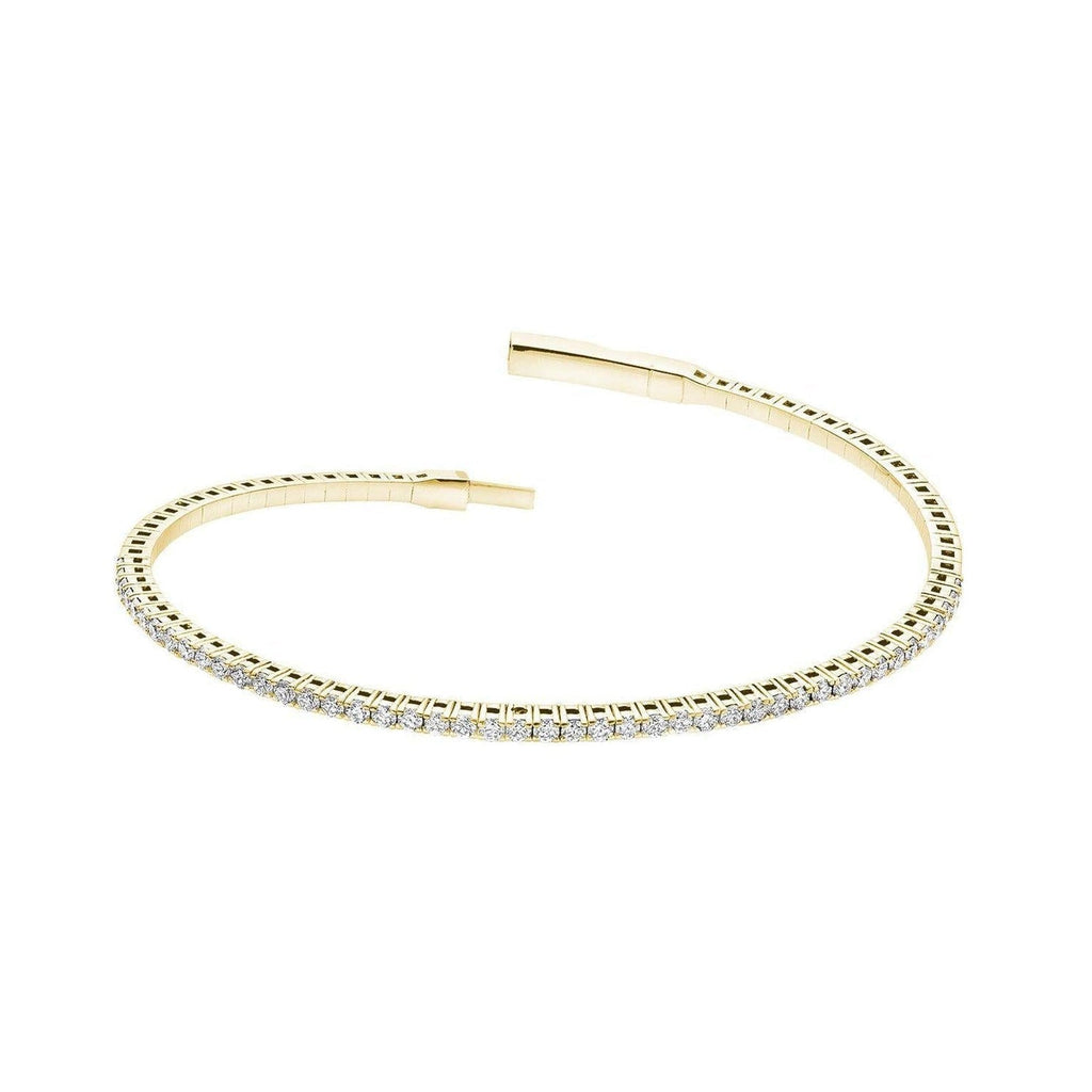 Semi Eternity Bangle Flex Diamond Bracelet