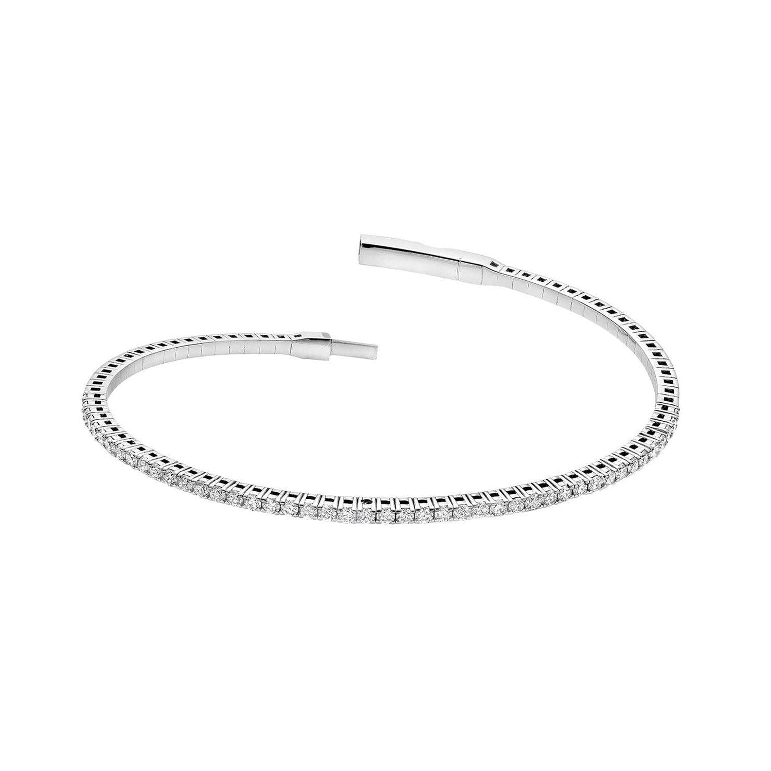 Semi Eternity Bangle Flex Diamond Bracelet