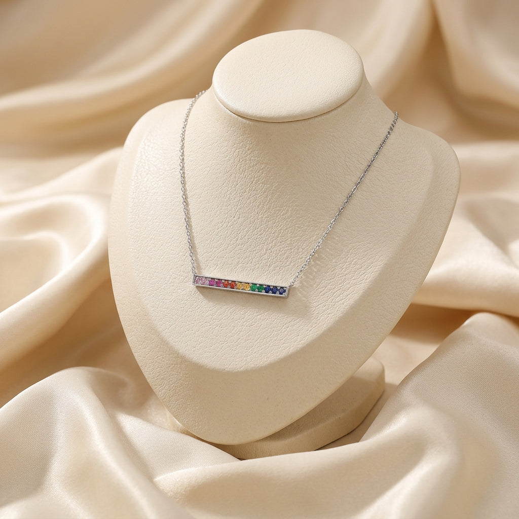 Rainbow Bar Necklace