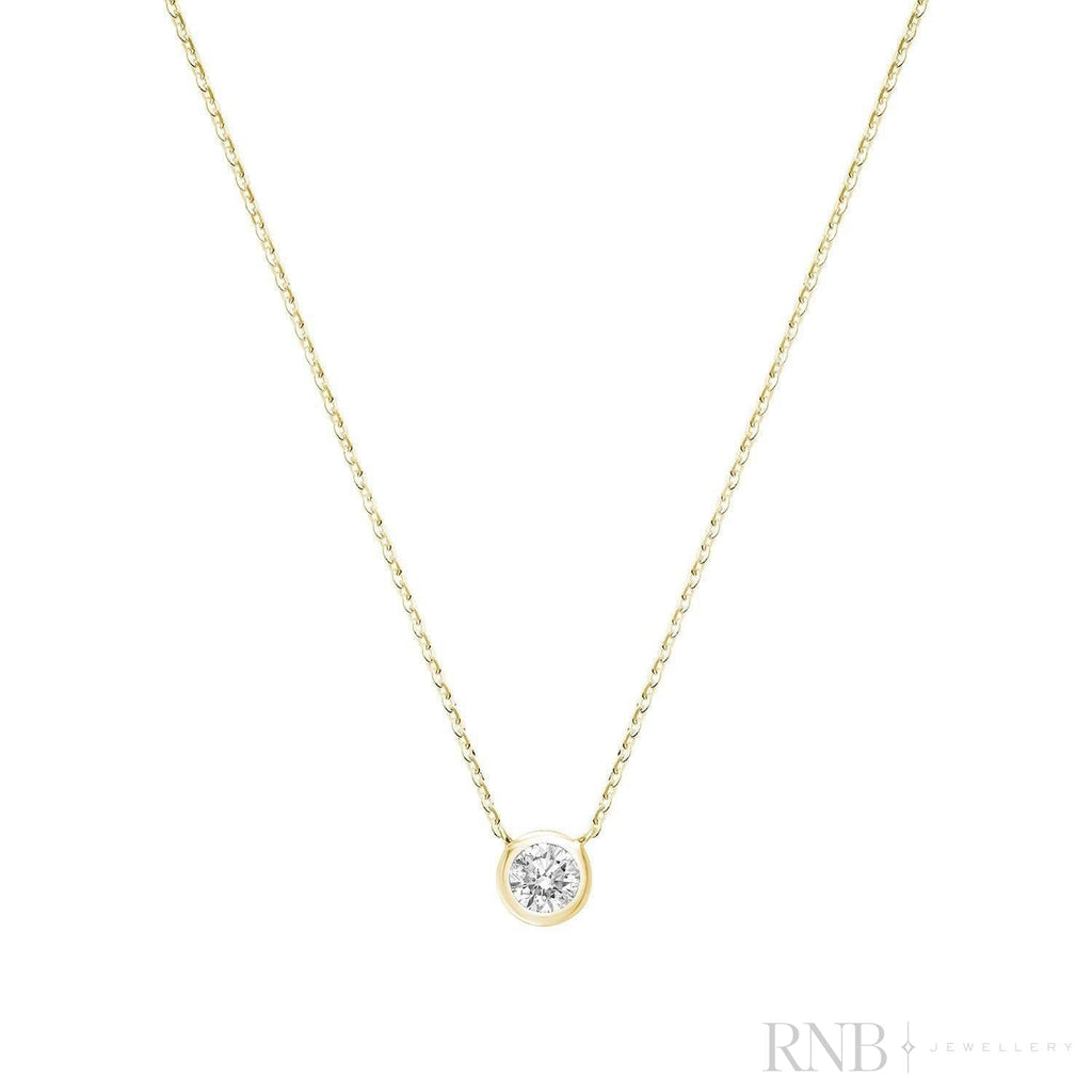 Bezel Diamond Necklace