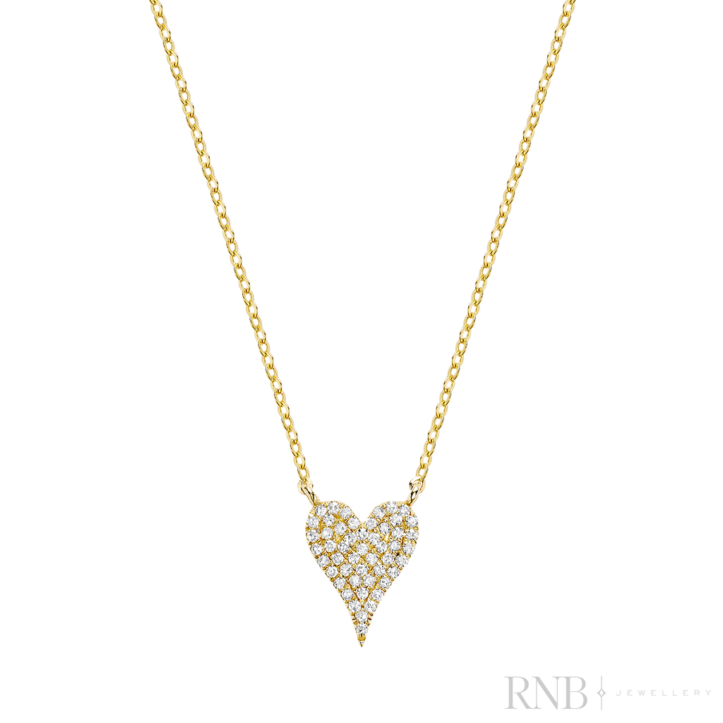 Pave Heart Diamond Necklace