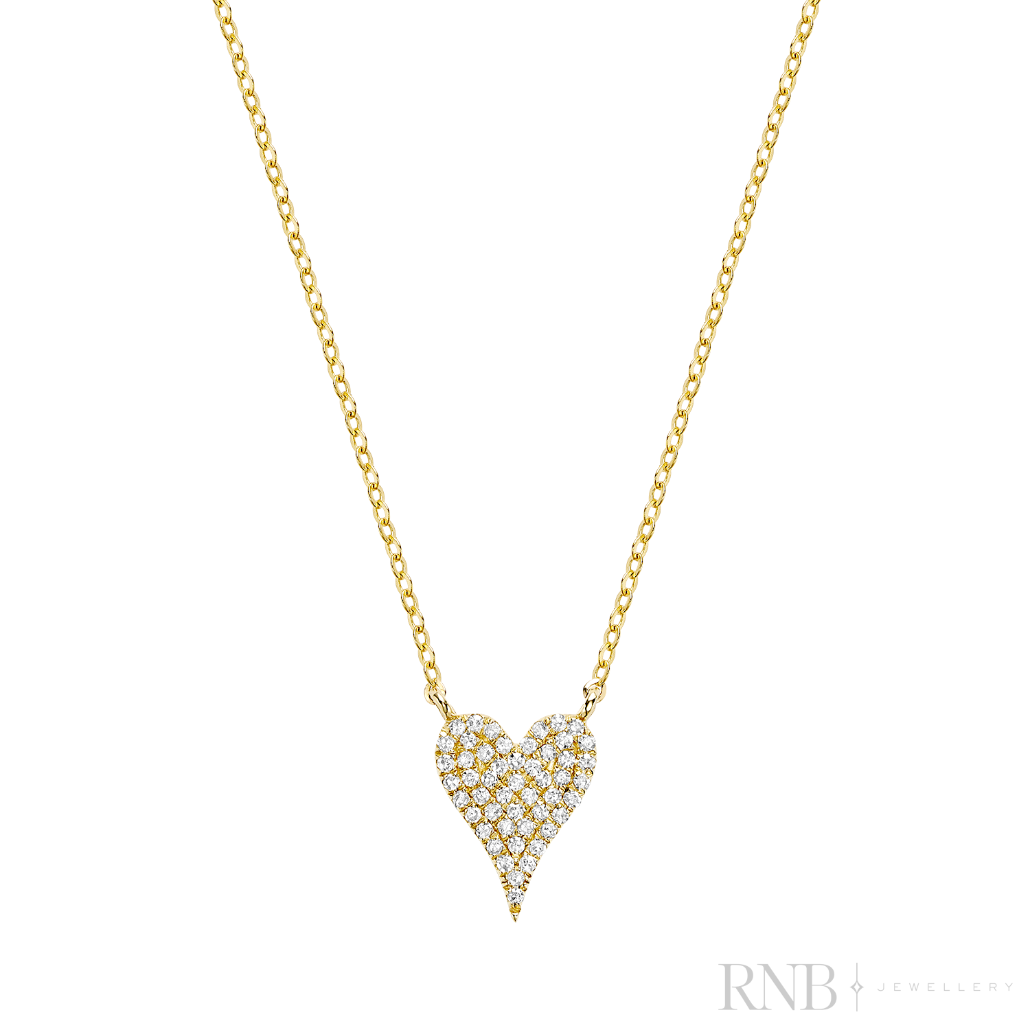 Pave Heart Diamond Necklace