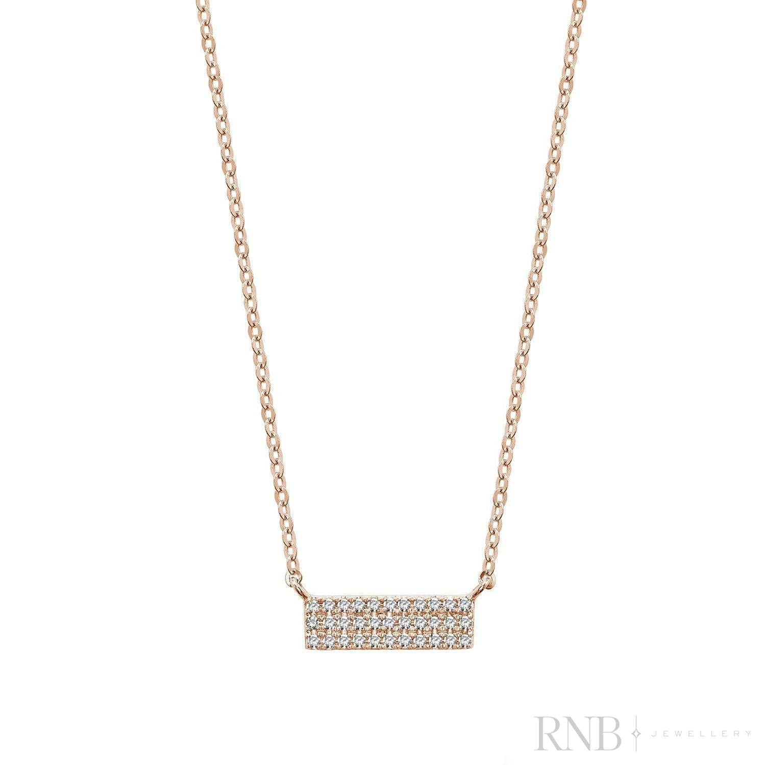 Pave Plate Diamond Necklace
