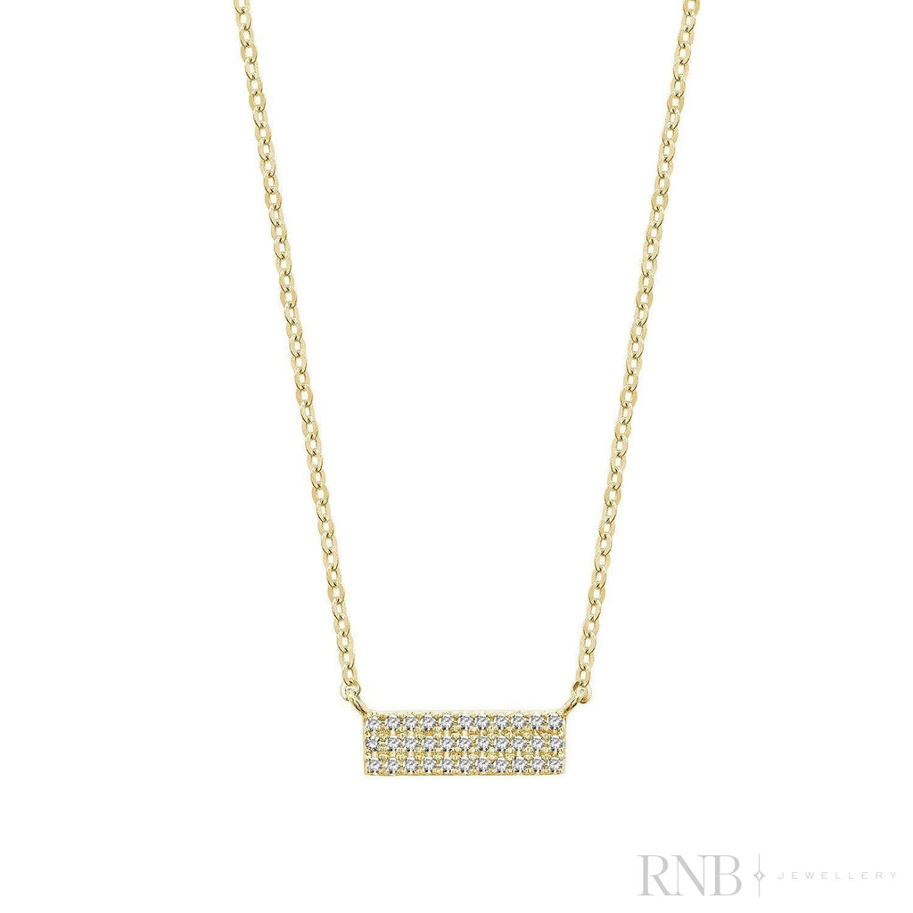 Pave Plate Diamond Necklace