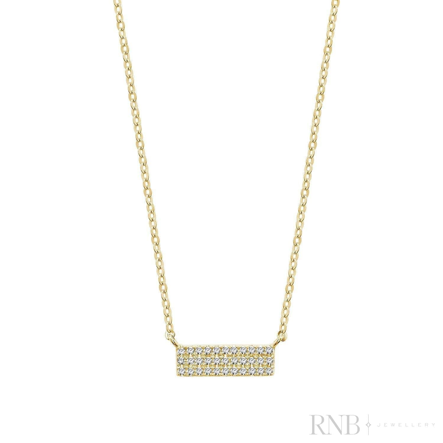 Pave Plate Diamond Necklace