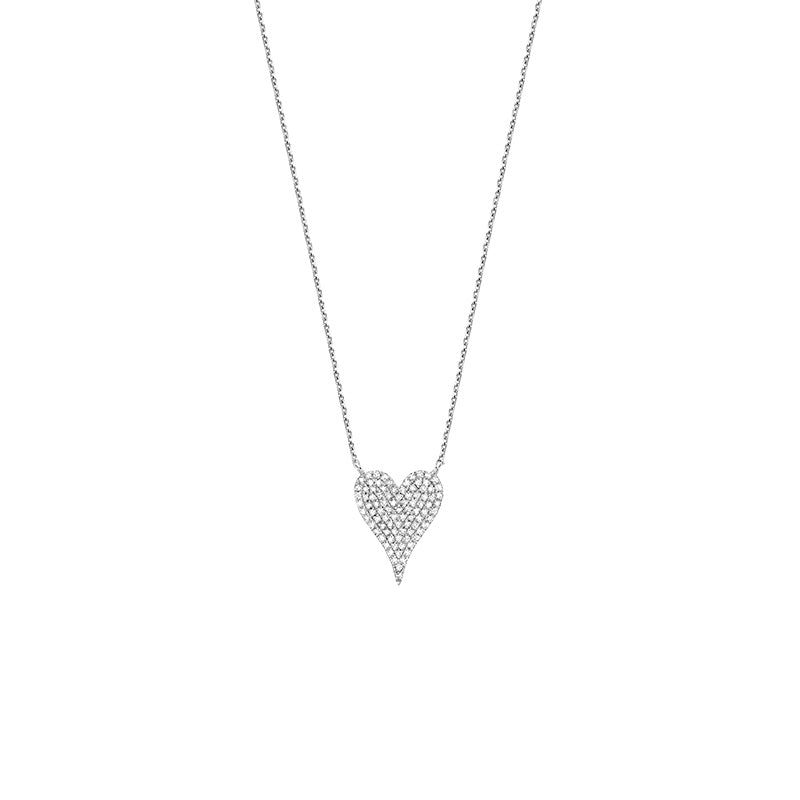 Pave Heart Diamond Necklace