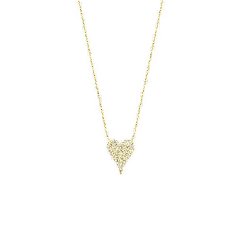 Pave Heart Diamond Necklace