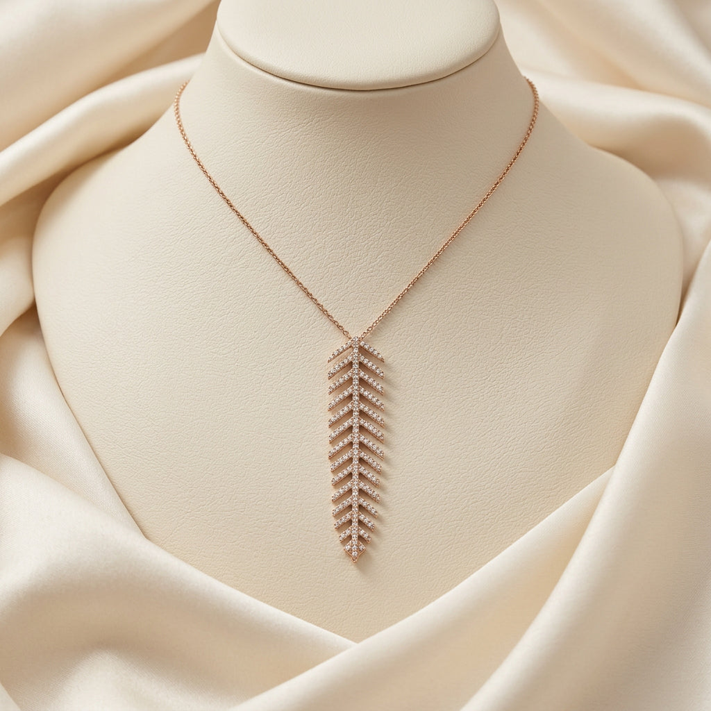 Leaf Diamond Necklace