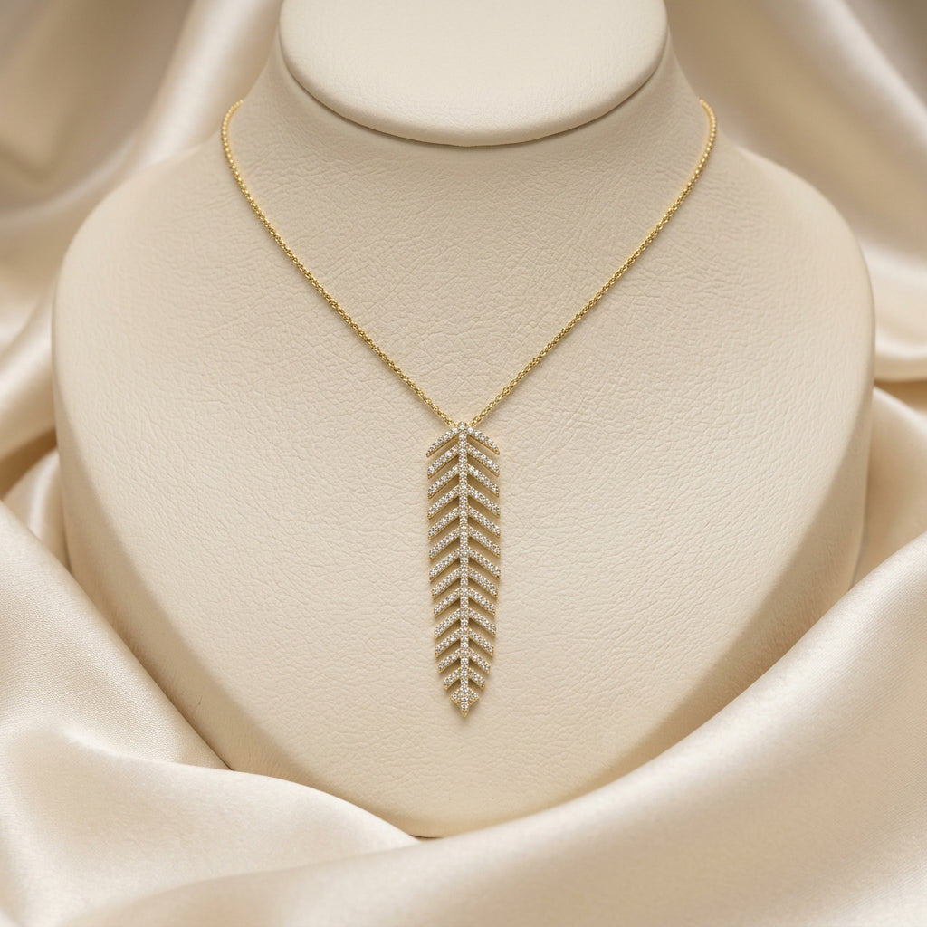 Leaf Diamond Necklace
