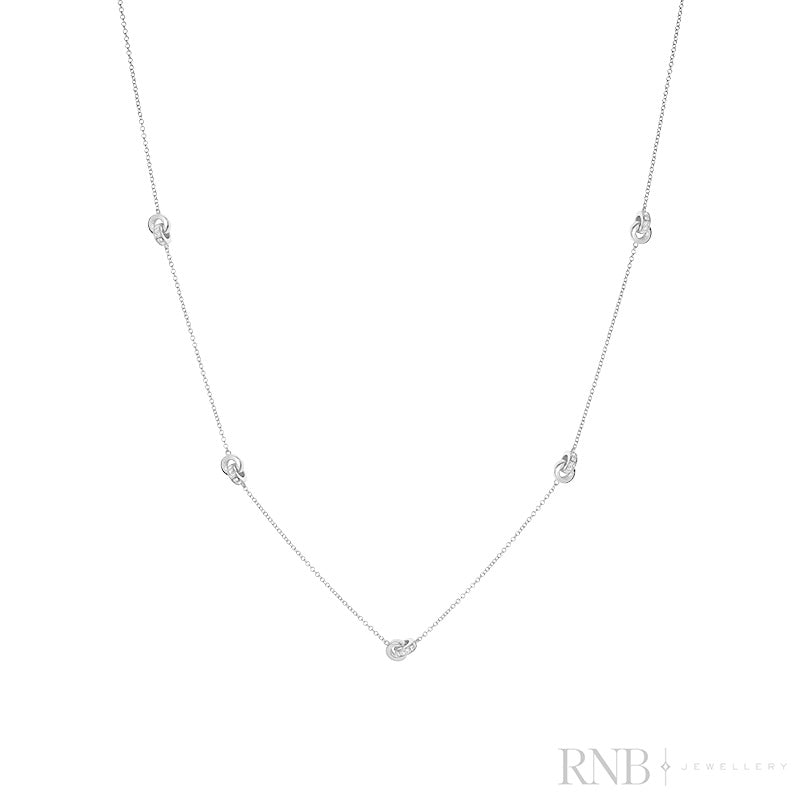 Love Knots Interlocking Station Diamond Necklace
