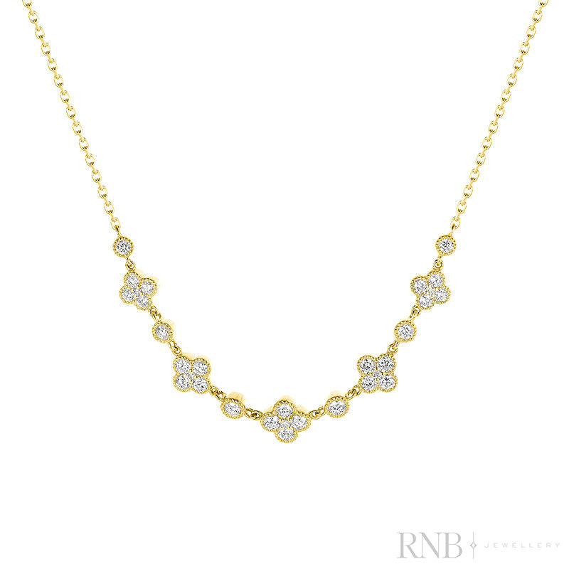 Clover Miligrain Empress Necklace