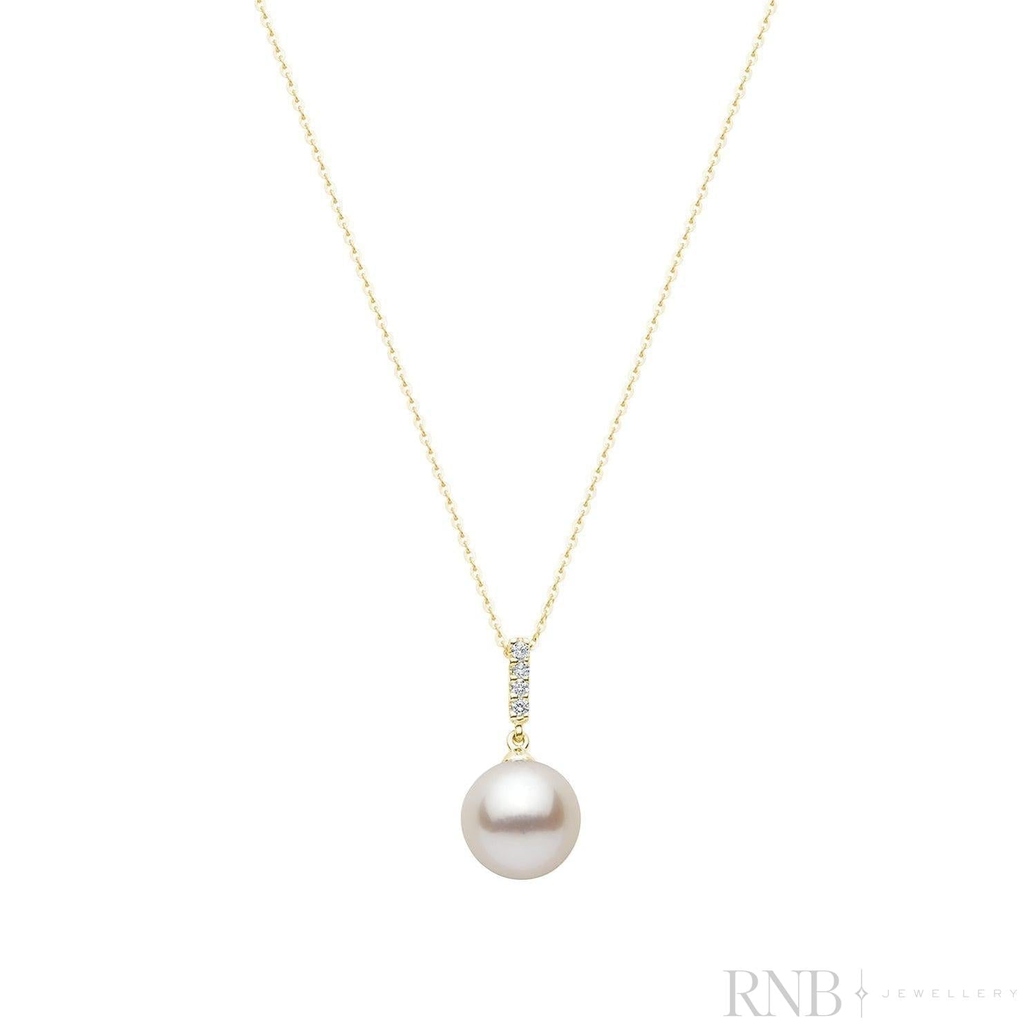 Cultured  Pearl & Diamond Bail Pendant