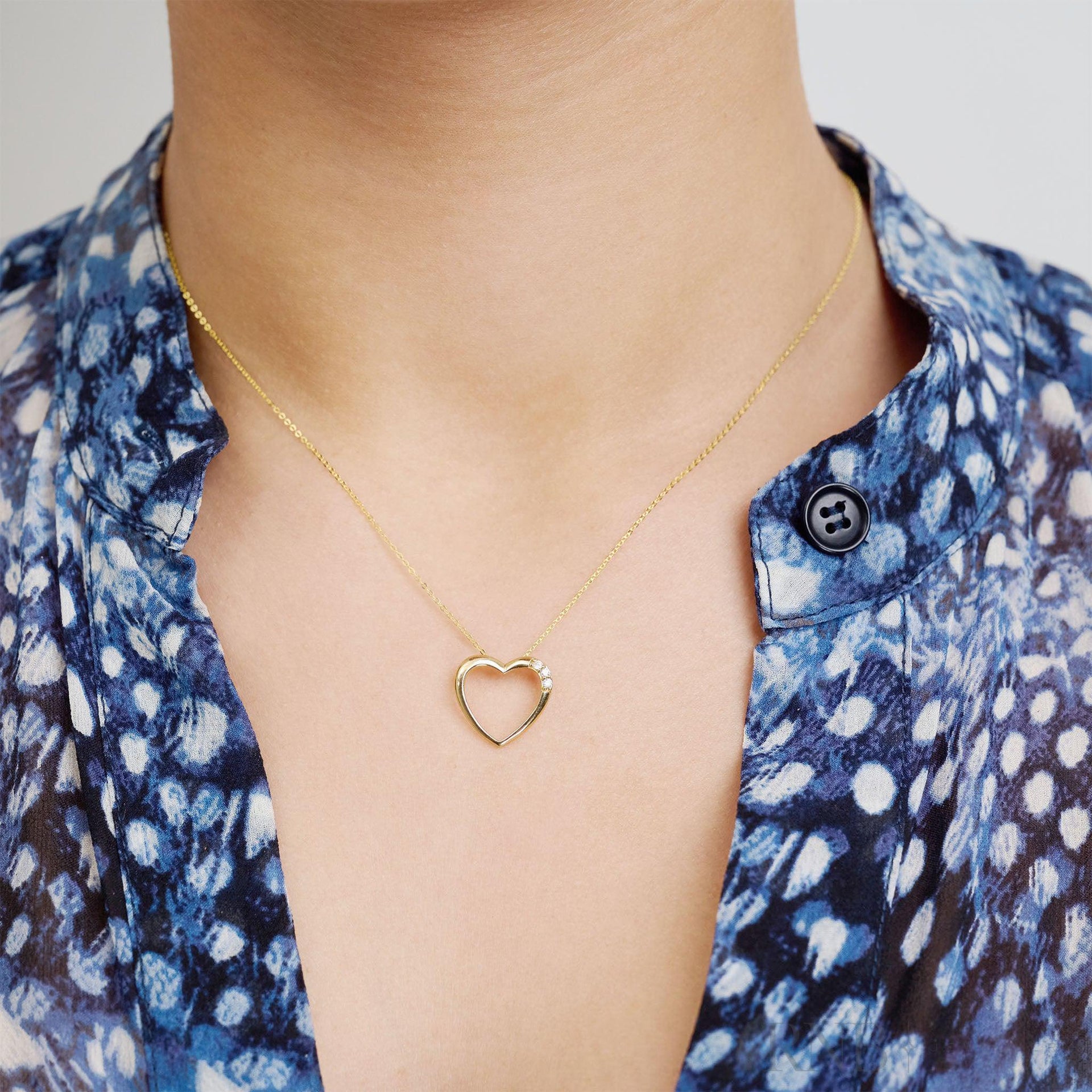 Heart Trinity Diamond Pendant