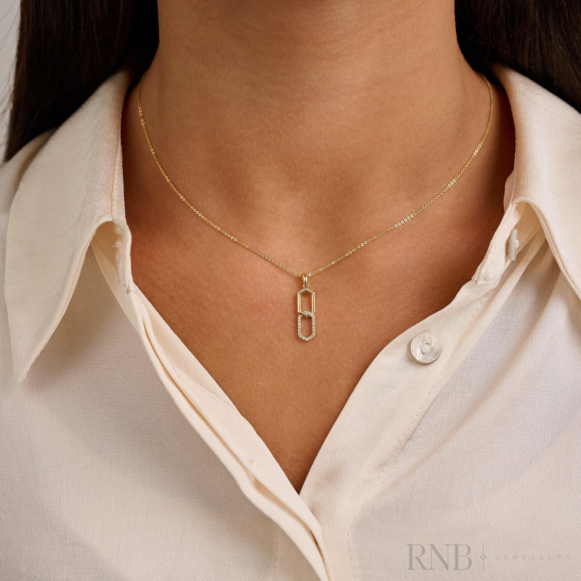 Double Hexi Diamond Pendant