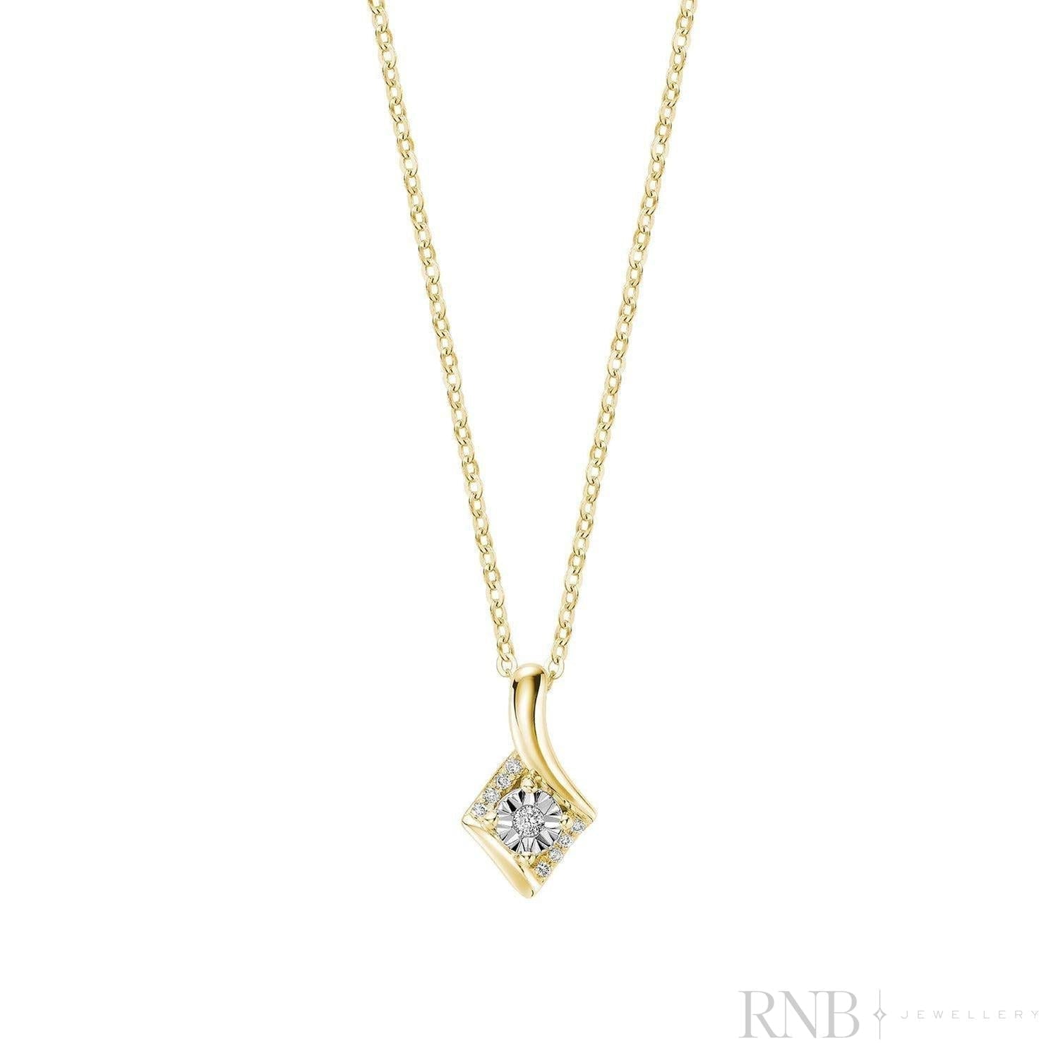 Illusion Setting Diamond Pendant