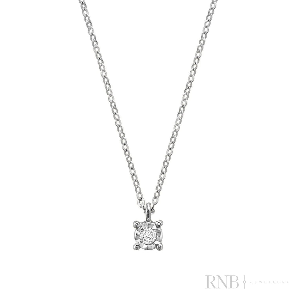 Illusion Solitaire Diamond Pendant
