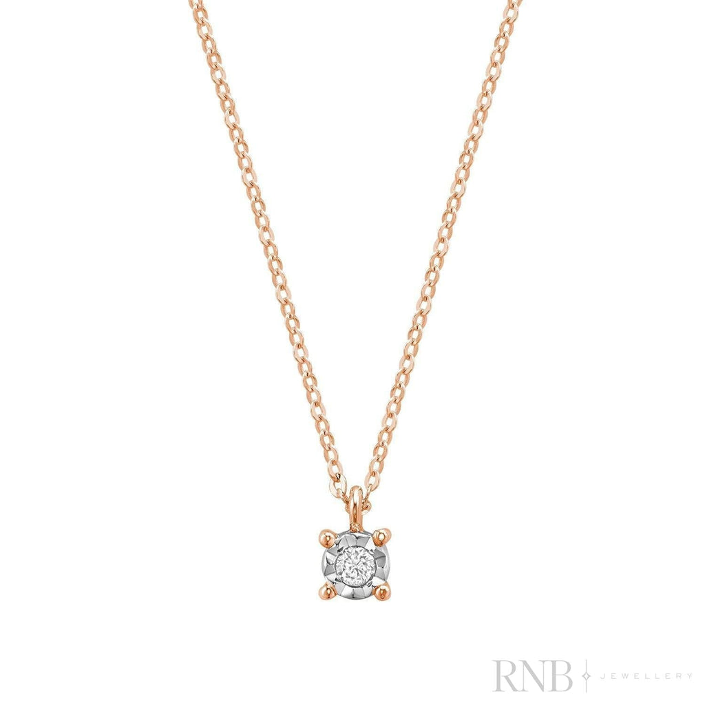 Illusion Solitaire Diamond Pendant