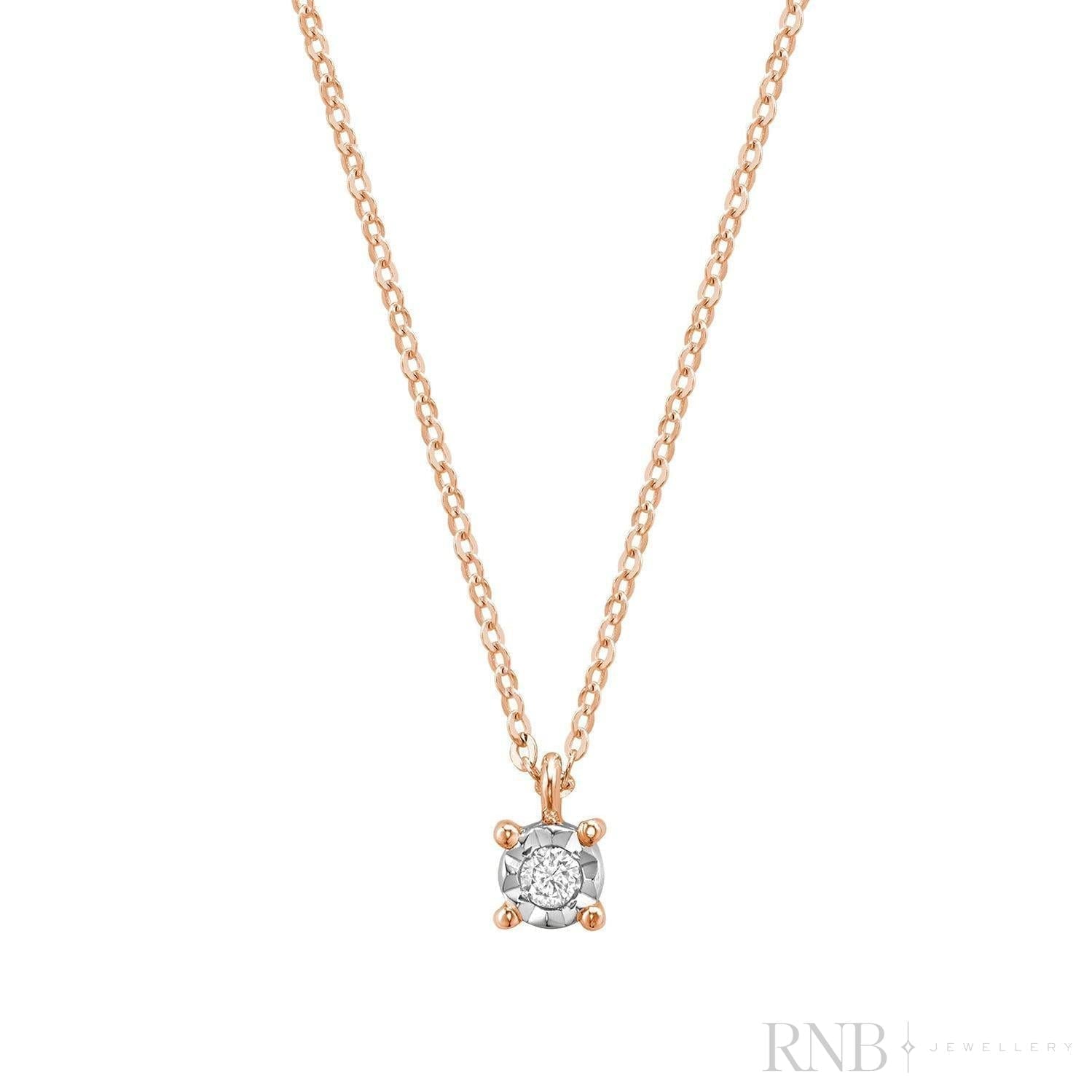 Illusion Solitaire Diamond Pendant