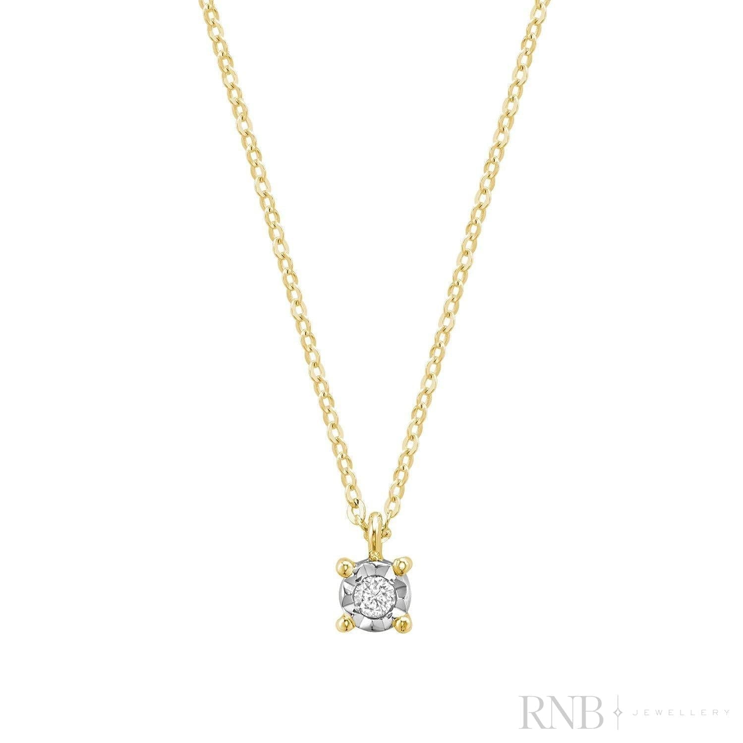 Illusion Solitaire Diamond Pendant