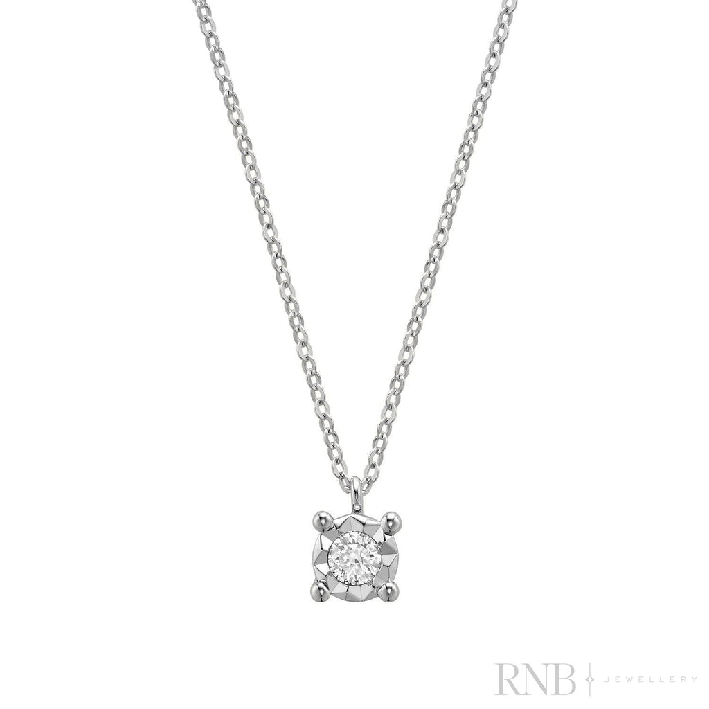 Illusion Solitaire Diamond Pendant